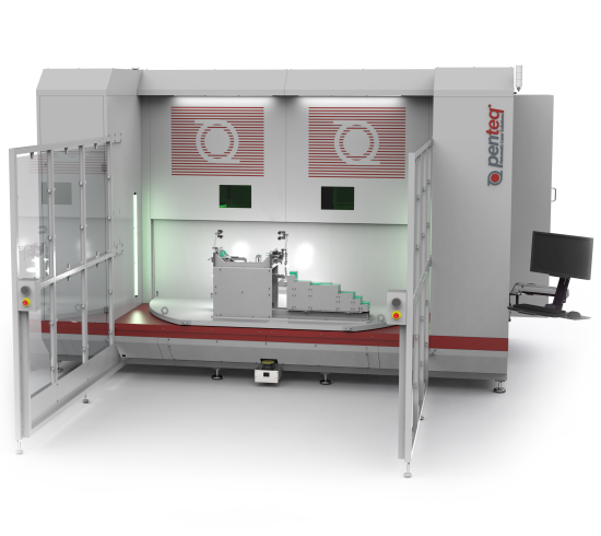 Turntable Laser system with robot
