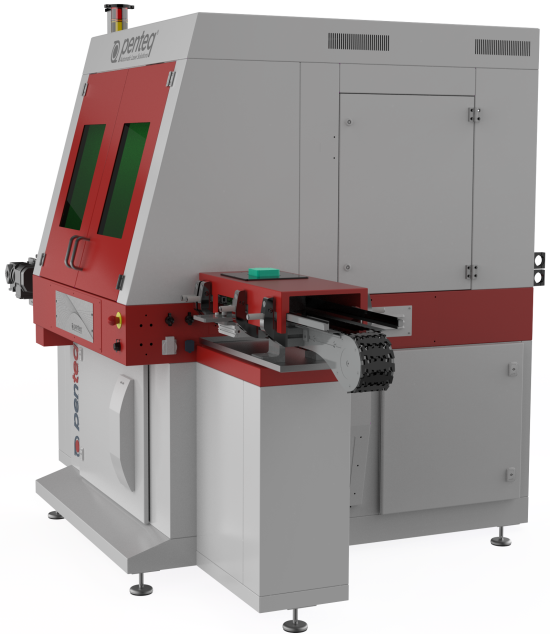 Laseranlage mit Taschenrad