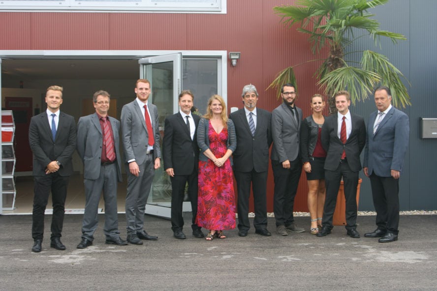 Group photo during the opening of the new production facility