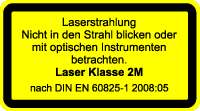 Hinweisschild Laser Klasse 2M