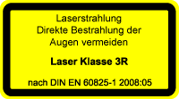 Hinweisschild Laser Klasse 3R